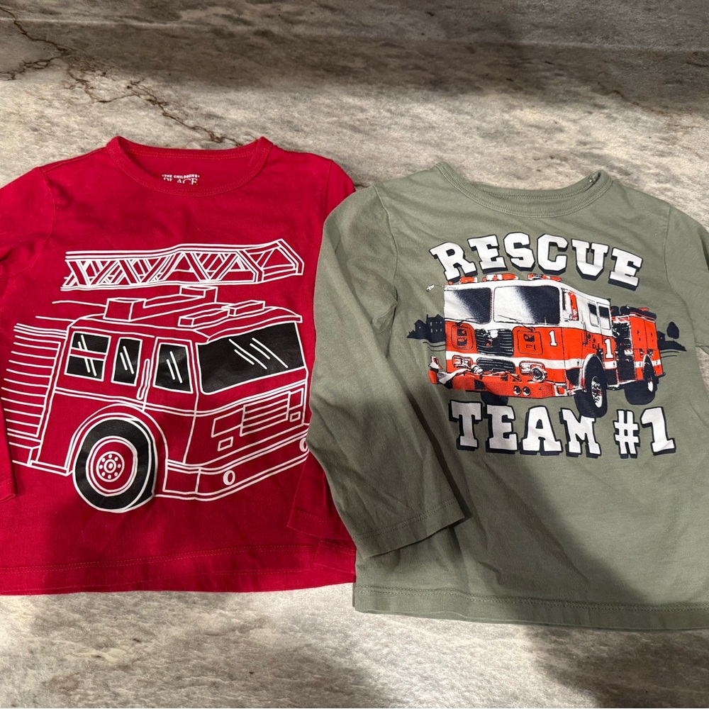 Kids Fire Truck Graphic Tees